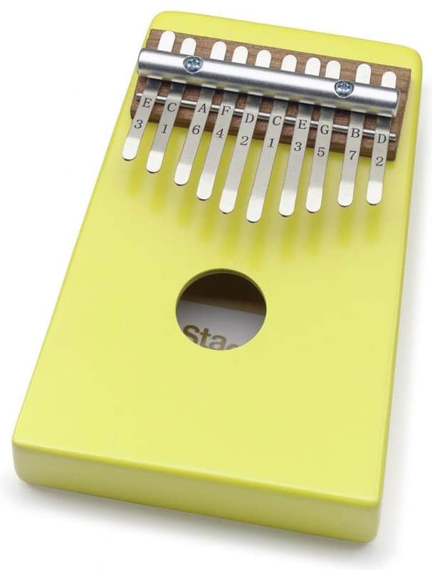 Stagg Kids 10 Key Basswood Kalimba / Thumb Piano w/Bag - Yellow # KALI-KID10-YW image 1
