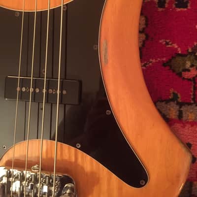 Left handed Guild B-301a bass guitar 1980 natural image 5
