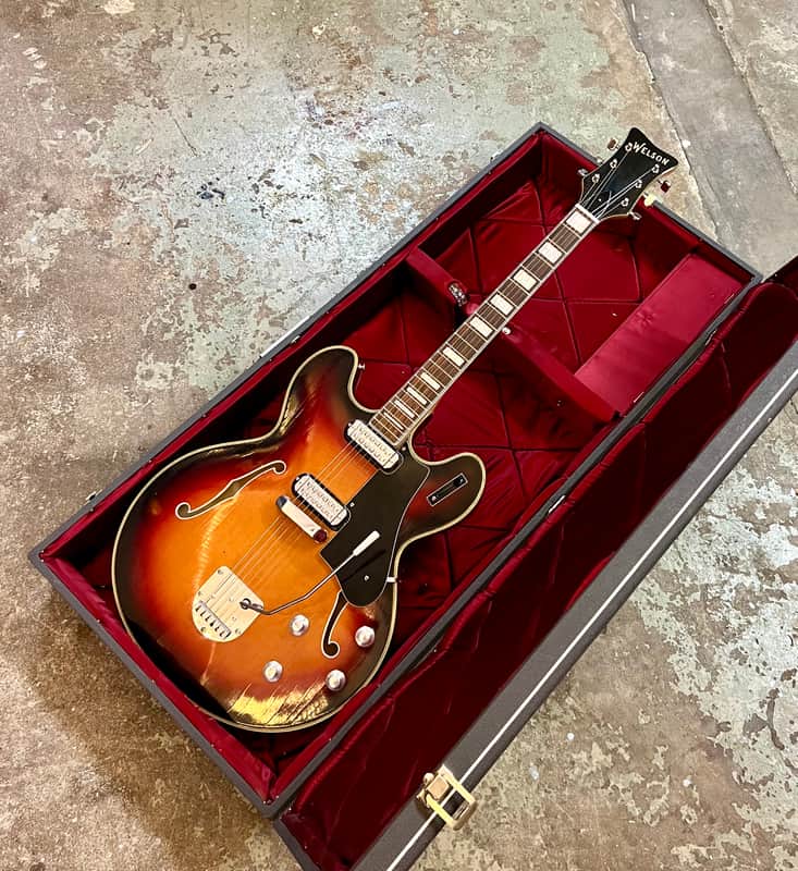 Welson DS-2T Hollowbody electric guitar 1960's - Sunburst vox EKO