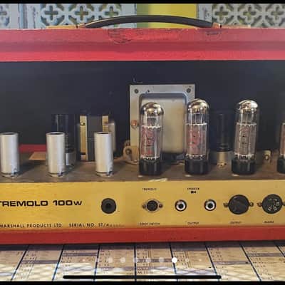 Marshall Super Tremolo 100W JMP (1959T) – 1971 – Original Red Tolex – Mustards & Drakes – AC/DC Era image 9