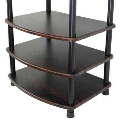 Pair Rockville RockShelf 58D Dark Wood 5.25" Bookshelf Speakers+28" Stands+Rack image 13