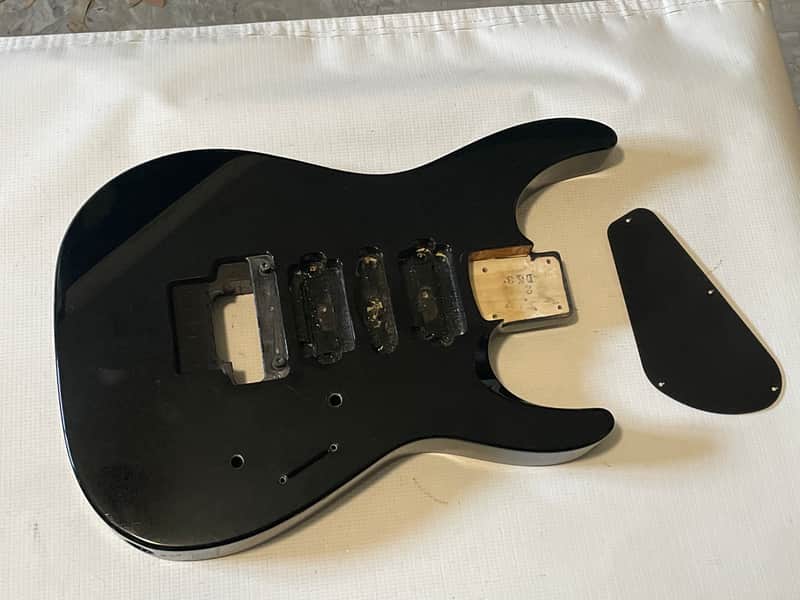 2000's Japan Jackson DK3 Dinky Black HSH Guitar Body Floyd Ready image 1