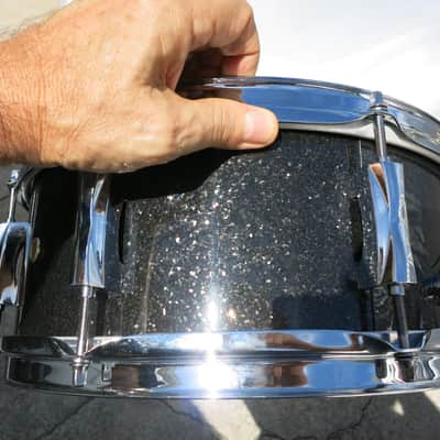 Pearl Vision Birch Snare 2012 - Black Glass Glitter Sparkle image 8