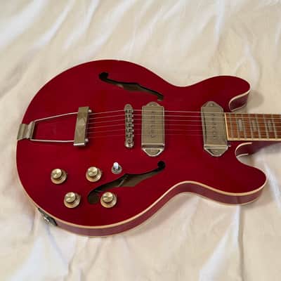 2020 Epiphone Casino Coupe - Small Body (Les Paul Size) Casino - Cherry - Free Pro Setup image 2
