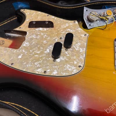 1973 Fender Mustang Bass - Sunburst - Clean Amazing Player - HSC image 14