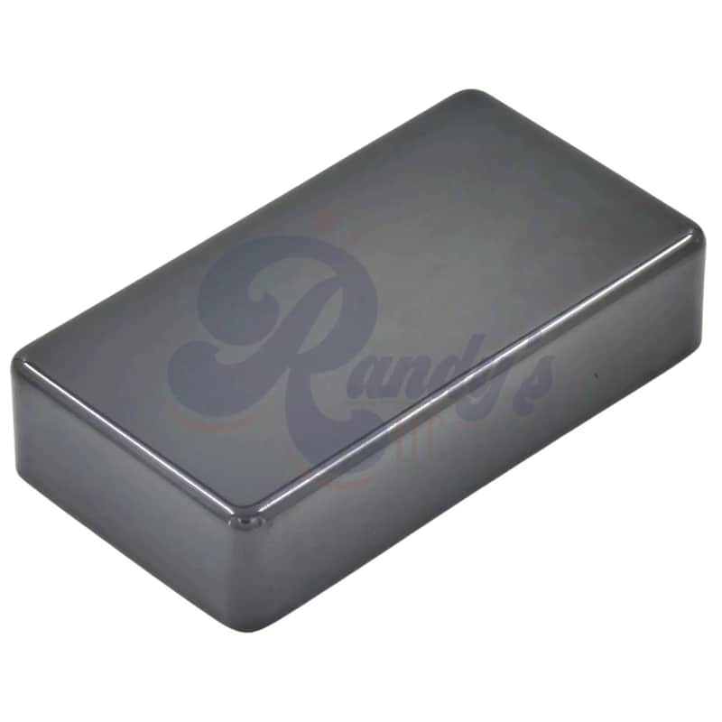 Advanced Plating 1905BC Humbucker Pickup Cover (No Holes) - Fits Gibson®-Black Chrome/Cosmo Black image 1