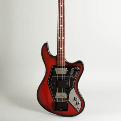 Wandre  Tigre Semi-Hollow Body Electric Bass Guitar (1965), black tolex hard shell case. image 1
