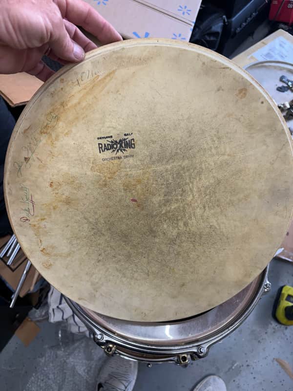 Slingerland 14” Radio King Calf Logo Drum Head image 1