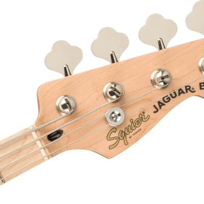 Squier Affinity Series Jaguar Bass H Maple FB Black Pickguard Black image 5
