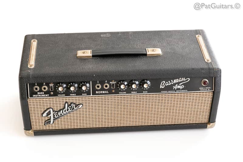 1965 Fender Bassman Blackface 50-Watt Vintage Amp Head 110V image 1