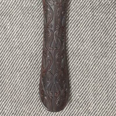 3/4 Double-Bass Tailpiece Carved in Rosewood Material Round Model image 2