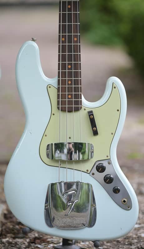 Fender Custom Shop '63 Jazz Bass, Jouneyman Relic - Aged Sonic Blue image 1