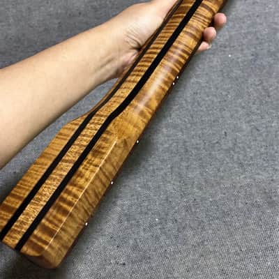 4 String 20fret 5 Piece Roasting Flamed Maple Bass Neck part Rosewood Fretboard image 7