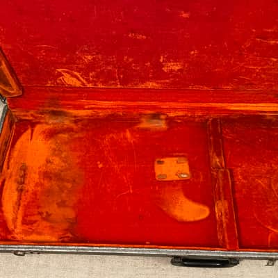 1966-1969 Fender USA Left Hand Lefty Mustang / Musicmaster Bass Case Silver Tweed - Extremely Rare CASE ONLY image 12
