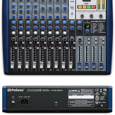 Presonus StudioLive AR12c 12 Channel USBC Compatible Audio Interface Mixer w/ SD Recorder image 2