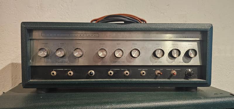 Silvertone Model 1484 Twin Twelve 60-Watt Guitar Head 1960s - Gray image 1