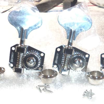 Hipshot® HB1 Am Classic Bass Tuners~27:1 Ratio~Clover Key~Nickel~3+1 Music Man Bass~USA~New image 2