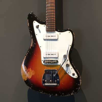Made to Order - FRANCHIN Neptune guitar Relic Aged 100% Nitro Lacquer (Sunburst/ Black/ White/ Blue/ Green/ Yellow/ Red/ Pink/ Burgundy/ Purple/ Gold/ Silver, etc.) Offset Jazzmaster Style Made in Italy image 6