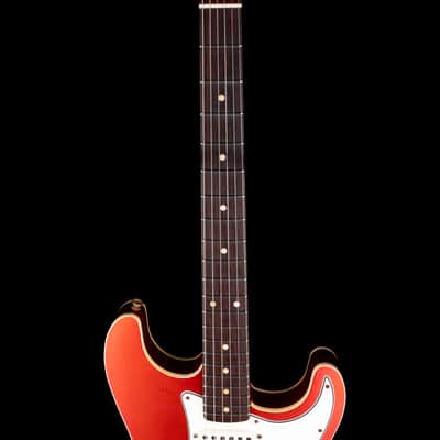 Used 2021 Fender Custom Shop Limited Edition Double-Bound Stratocaster Journeyman Relic Aged Candy Tangerine with Case image 7