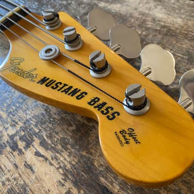 Fender Japan Rare 2002 Mustang Bass CIJ California Blue Finish image 11