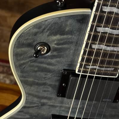 ESP LTD EC-401 QM See Thru Black Satin - 3,292 kg - SN# W22121275 - NEW image 4