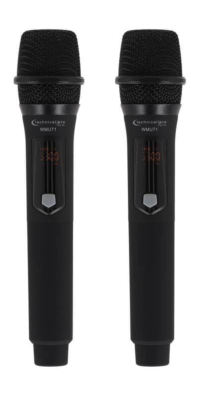 Technical Pro WMU72 Rechargeable Dual Wireless Microphones+USB Powered Receiver image 1
