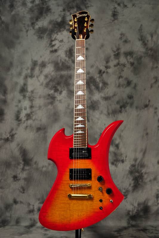 ギター FERNANDES Burny MG-130S hide model Fernandes/Burny MG-130S Hide Signature Model Cherry Sunburst | Reverb