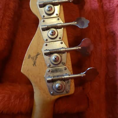 Fender Custom Shop '62 Jazz Bass Matching Headstock Light Lake Placid Blue image 4