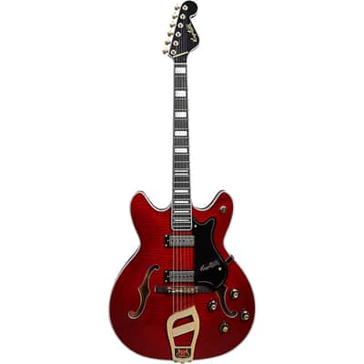 Hagstrom '67 Viking II Hollowbody Electric Guitar Regular Transparent Wild Cherry image 3