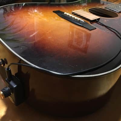 12-Bar Blues Acoustic Oak Humbucker Pickup w/ Volume Control, Adhesive Mount, NO hole to cut, USA image 4