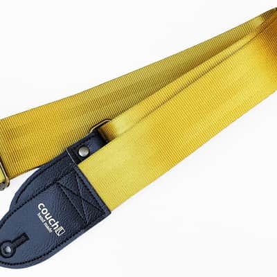 Couch Golden Ochre Recycled Seatbelt Guitar Strap image 1
