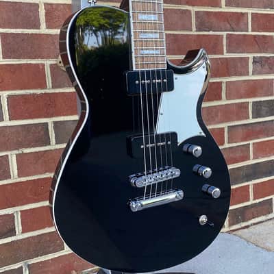Reverend Contender 290, Midnight Black, Pau Ferro Fretboard, Korina Body, Locking Tuners image 3