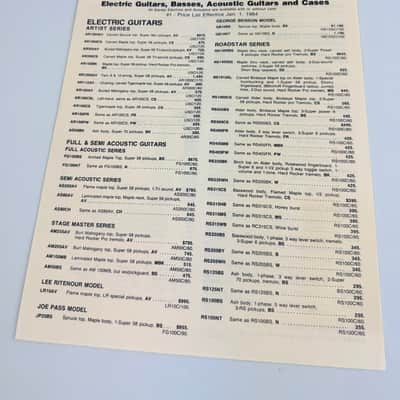 Ibanez Dealer Pack – Roadstar II, X Series & Price List 1984 image 8