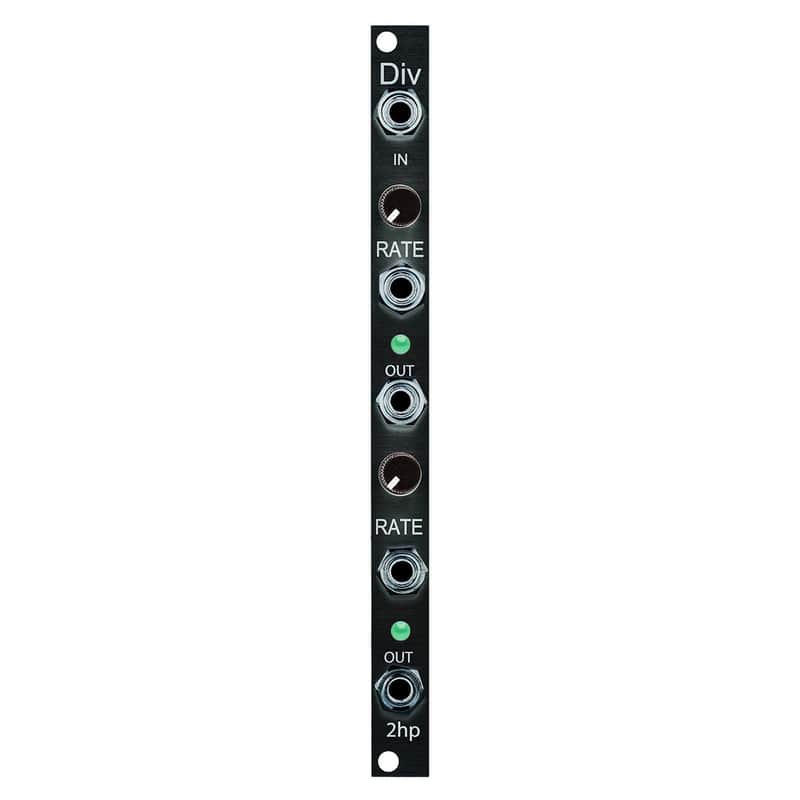 2hp DIV Eurorack Clock Divider/Multipler Module (Black) image 1