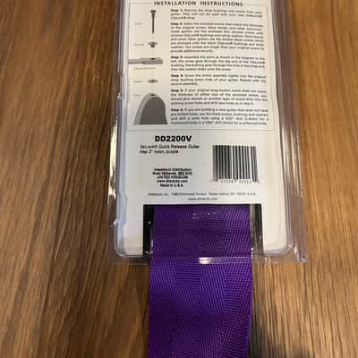 DiMarzio DD2200V 2" Nylon ClipLock Strap 2010s - Violet image 2