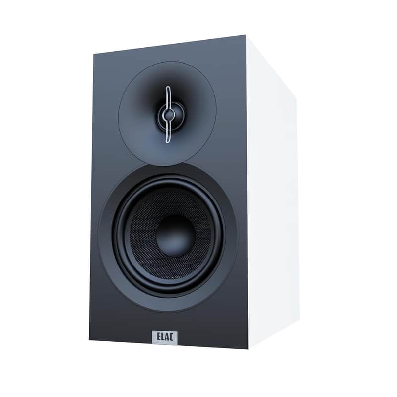 ELAC Debut 3.0 DB53-W Bookshelf Speakers, White (Pair) - 1” Aluminum Dome Tweeter & 5.25” Aramid Fiber Woofer - 2-Way Bass Reflex - 48Hz to 38KHz Response image 1
