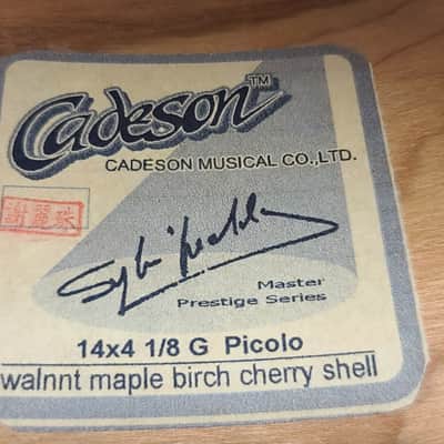 Cadeson Drum Co. 4"x14" Piccolo Snare Drum 1970's - WALNUT MAPLE BIRCH & CHERRY image 13