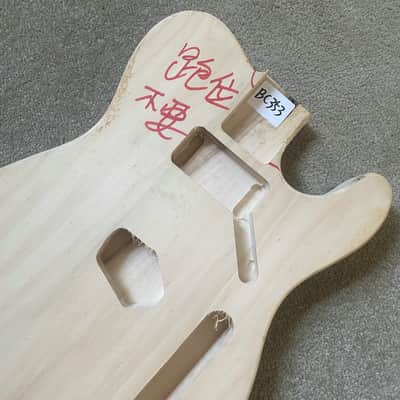 Telecaster Tele Style Basswood Guitar Body, Natural Wood, DIY Blank image 2