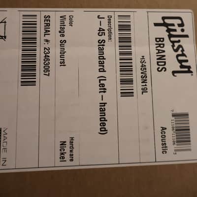 Gibson J-45 Standard Sunburst Lefty image 11