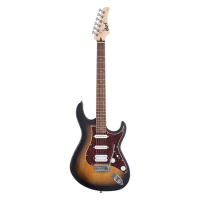 Cort G110 Double Cutaway Electric Guitar - Open Pore Sunburst image 2