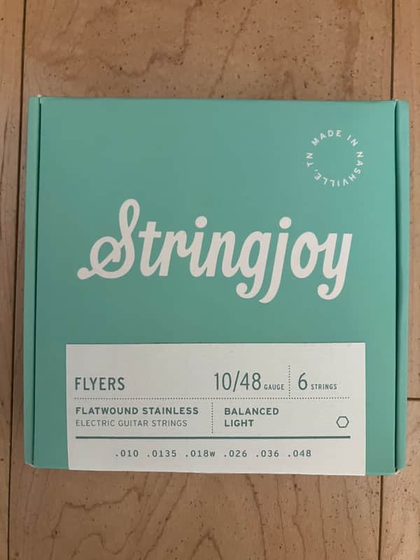 Stringjoy Flyers Flatwound Stainless Electric Guitar Strings Balanced Light 10-48 image 1