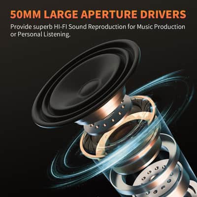 JOYO JMH-02 Studio Headphones Monitor Headphone for Recording Over Ear Noise Canceling for Guitar Cellphone Mixer Amplifier Podcast DJ and Keyboard Piano image 6