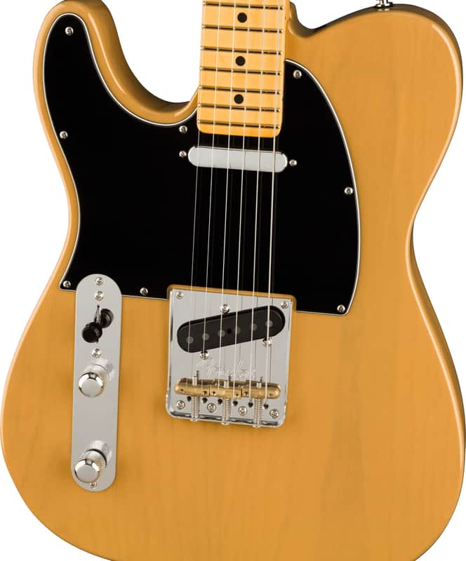 Fender American Professional II Telecaster Left-Hand Guitar, Maple Fingerboard, Butterscotch Blonde w/ Deluxe Molded Case image 1