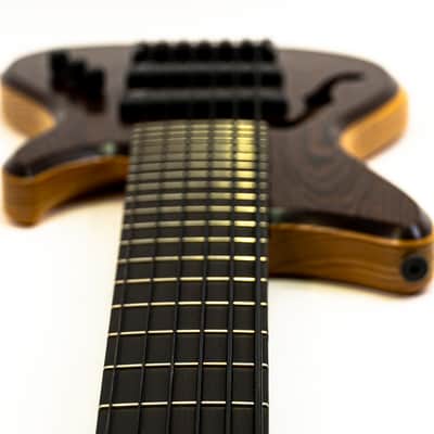 2019 Alpher Mako Elite Thinline 6-String Bass Guitar w/ Aguilar Super Singles, Wenge Neck/Top, Boutique Build Quality image 9
