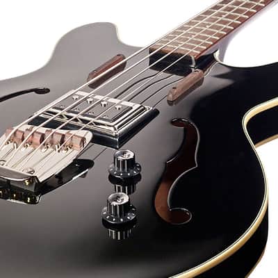 Guild Starfire Bass - Black - Single pickup - Semi-Hollow Body Bass Guitar image 6