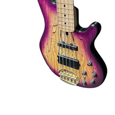Lakland Skyline 55-02 Custom, Spalt Violet Burst / Maple  9.5 LBS *IN STOCK* image 4