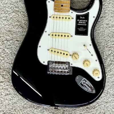 Mint Fender Player II Stratocaster guitar, Maple Fingerboard, Black Finish - MIM image 1