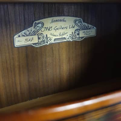 JWC-Guitars Maccaferri D hole “Concert” Model Curly Walnut Gypsy Jazz Guitar image 4
