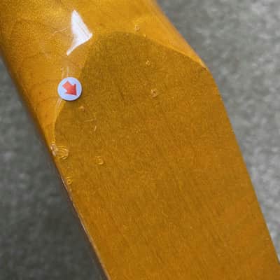Yellow Tiger Maple Wood Guitar Strat Style Neck, 22 Frets image 9