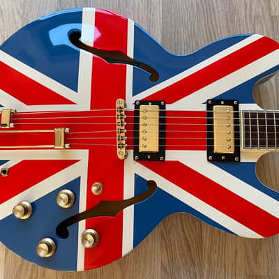 TPP Noel Gallagher "Union Jack" Custom Modified Epiphone Sheraton II Oasis Tribute - Mini Humbuckers image 2